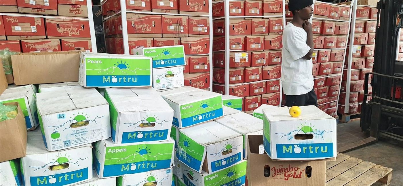 Boxes of donated stock
